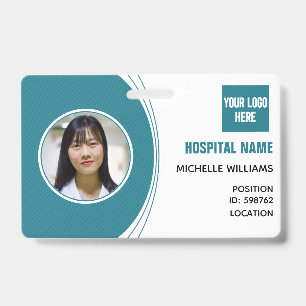 Crachá ID de foto do funcionário médico