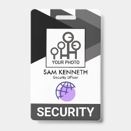 Crachá ID de Foto do Funcionarios de Segurança de Triângu