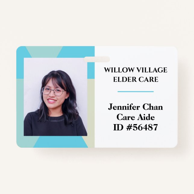 Crachá ID de Foto do Nome do Funcionário do Funcionarios  (Frente)