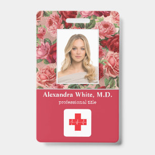 Crachá ID de Foto Funcionário Hospital Profissional Médic