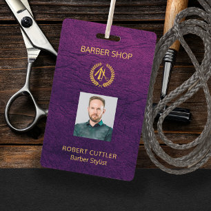 Crachá Id de foto personalizada do empregado do barbeiro