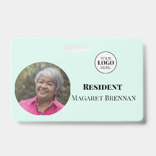 Crachá ID de Foto Residente de Enfermagem ou Aposentação