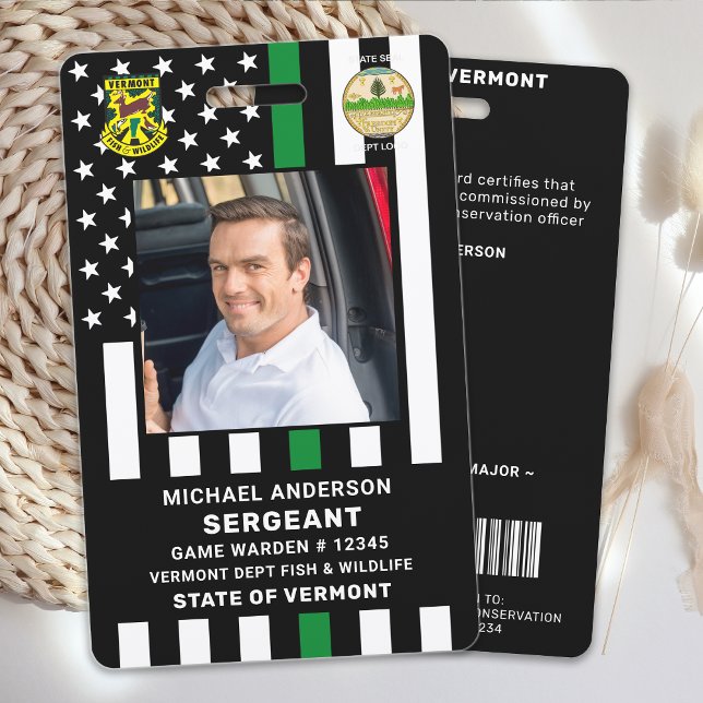 Crachá ID de Fotografia do Logo do Agente de Conservação  (Criador carregado)