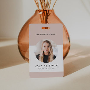 Crachá ID de Funcionário Mínimo para Blush da JALAINE