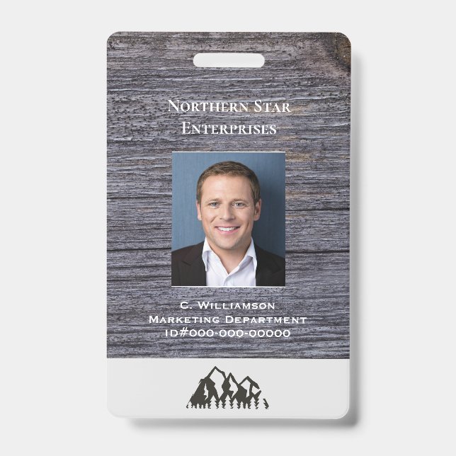 Crachá Id de Funcionário Personalizado Pequeno (Frente)