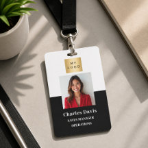 ID de funcionário preto e branco foto empresa segu