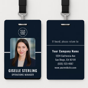Crachá ID de Funcionário Profissional com Foto Empresa Tr