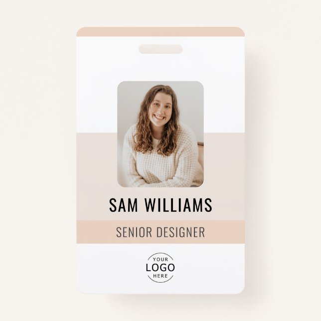 Crachá ID de Funcionarios de Funcionário da Empresa Minim (Frente)