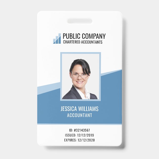 Crachá ID de Funcionarios Pessoal de Fotografia Personali (Frente)