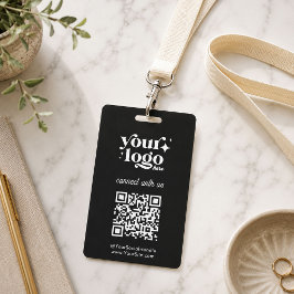 Crachá ID de Negócios de Feira Comercial código QR Site
