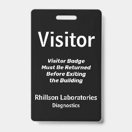 Crachá ID de visitante personalizado