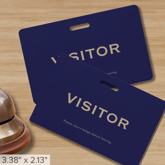 Crachá ID de Visitante Profissional (Criador carregado)