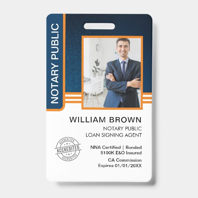 Crachá ID do Agente de Assinatura de Empréstimo Público N (Front)