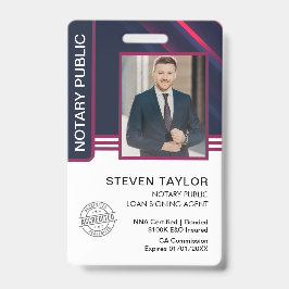 Crachá ID do Agente de Assinatura de Empréstimo Público N