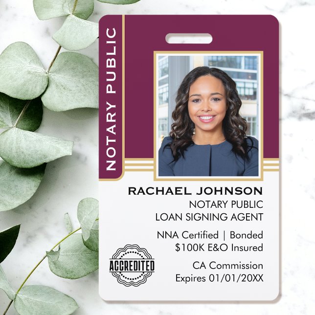 Crachá ID do Agente de Assinatura de Empréstimo Público N (Criador carregado)