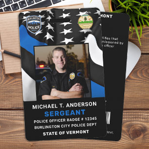 Crachá ID do agente de fotos personalizado do Departament