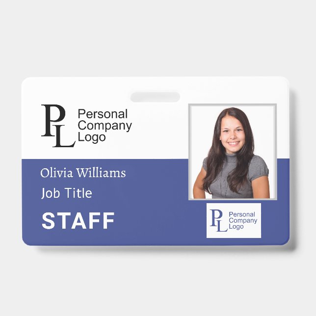 Crachá ID do Funcionário de Foto do Funcionarios Personal (Frente)