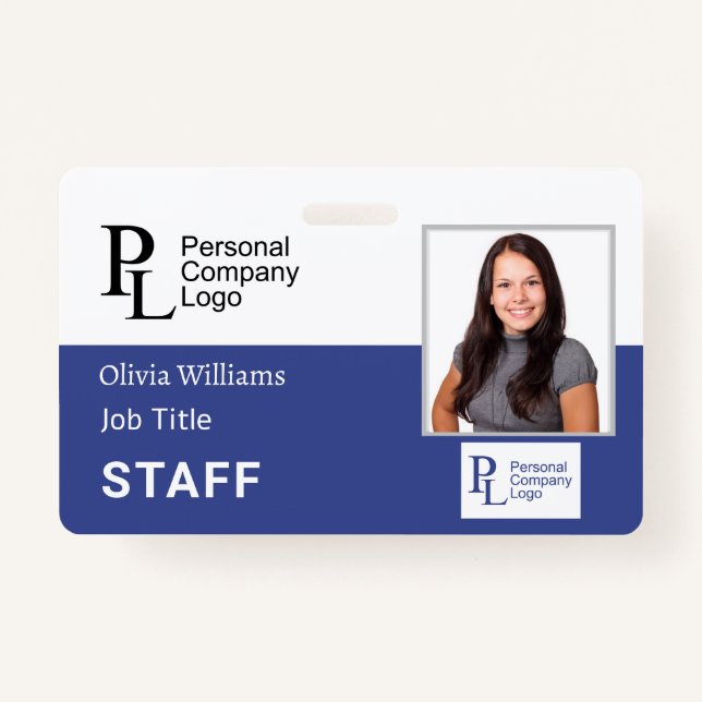 Crachá ID do Funcionário de Foto do Funcionarios Personal (Frente)