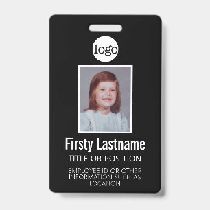 Crachá ID do funcionário personalizado - Foto, código d