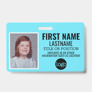 Crachá ID do funcionário personalizado - Foto, código d