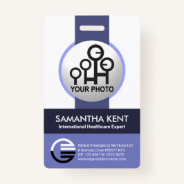 Crachá ID do Funcionarios do Modelo de Fotografia de Stri