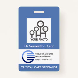 Crachá ID do Funcionarios Médico do Modelo de Fotografia 