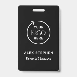 Crachá ID do logotipo comercial | Funcionarios de funcion