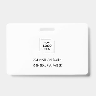 Crachá ID do Logotipo da Empresa Funcionário Equipe Min