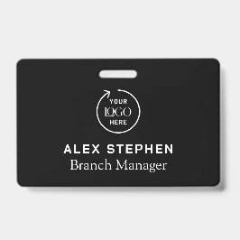Crachá ID do Logotipo da Empresa | Funcionário Equipe Min