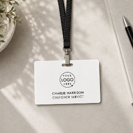 Crachá ID do logotipo da empresa | Minimalista personaliz