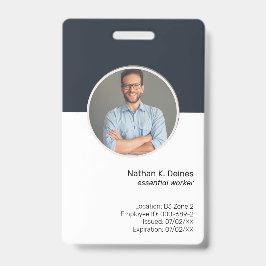 Crachá ID do marinho | Segurança da Empresa para ID de Fo