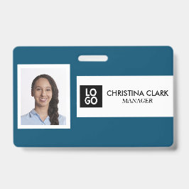 Crachá ID Empresarial Logotipo Foto Personalizada Nome do