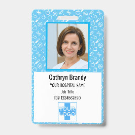 Crachá ID, Foto e Nome do Funcionário do Hospital Persona