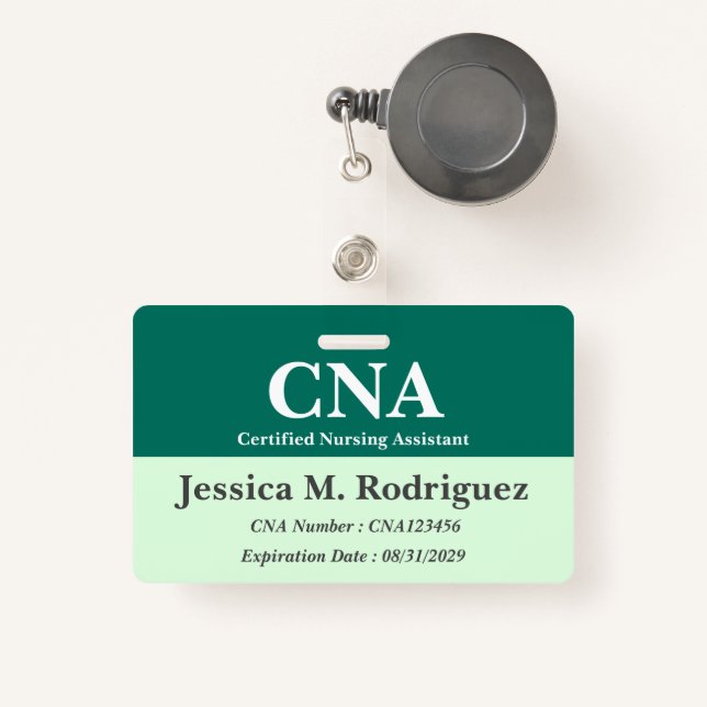 Crachá ID OU NOME DA CNA profissional (Frente com retrátil)