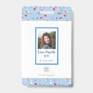 Crachá ID Personalizado de Enfermeira Registrada de Equip