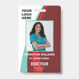 Crachá ID personalizado do médico Nome do funcionário