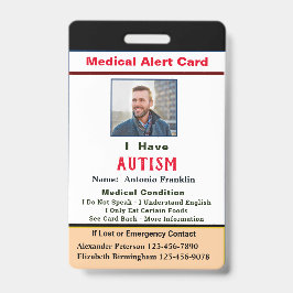 Crachá ID Personalizado Identificação Criança Adulto Foto