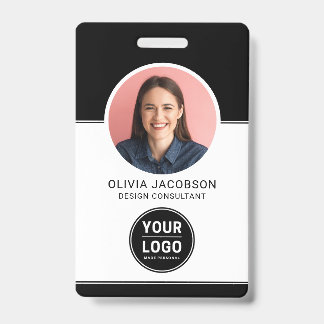Crachá ID QR da Segurança de Fotos do Funcionário da Blac