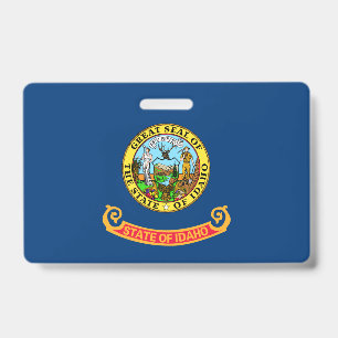 Crachá Idaho Flag: Estado Gem, América Mountain West