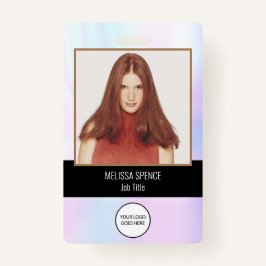 Crachá Identificação de foto - segurança iridescente do l