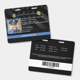 Crachá Identificação de Funcionário da Polícia Agente da 