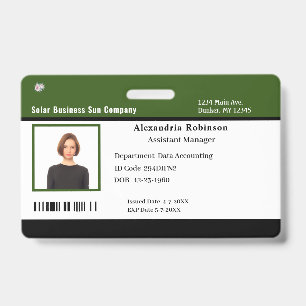 Crachá Identificação de ID de Funcionários da Empresa