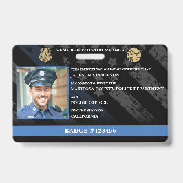 Crachá Identificação de Oficial de Polícia Personalizável