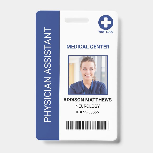 Crachá Identificação de Segurança de Funcionário Médico d (Frente)
