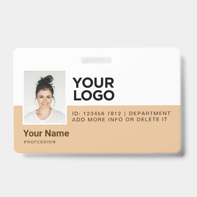 Crachá Identificação de Segurança Moderna Personalizada p (Frente)