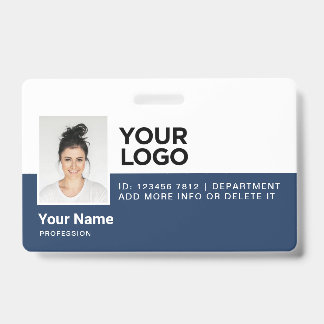 Crachá Identificação de Segurança Moderna Personalizada p