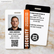 Identificação de Segurança Profissional Personaliz