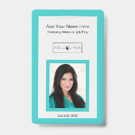 Crachá Identificação do logotipo de adicionar foto em tea