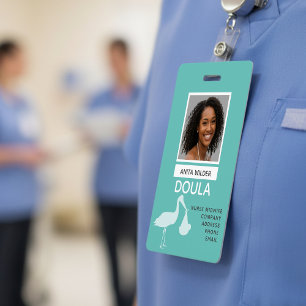 Crachá Identificação Fotográfica de Parteira Doula Cegonh