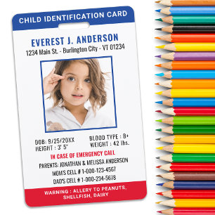Crachá Identificação Fotográfica Personalizada de Emergên